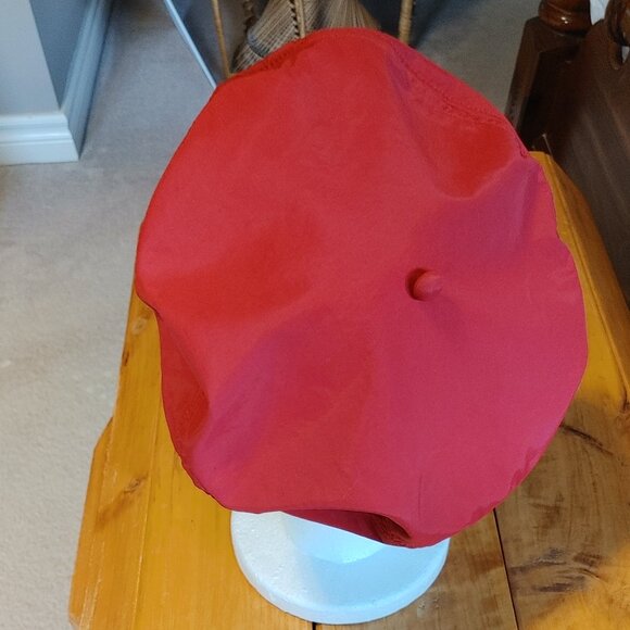 NWT Women's Stussy Red Nylon Logo Beret - Picture 4 of 11